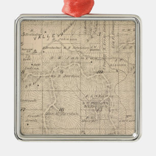 Ornement En Métal Carte de section de T15S R26E Tulare County