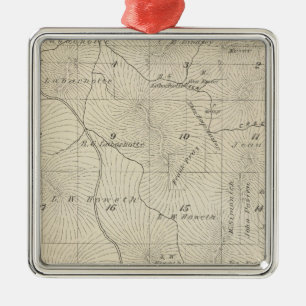 Ornement En Métal Carte de section de T23S R29E Tulare County