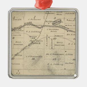 Ornement En Métal Carte de section de T24S R27E Tulare County