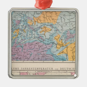 Ornement En Métal Carte des pluies allemandes