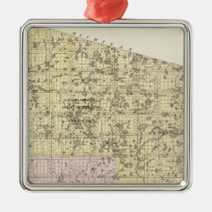 Ornement En Métal Carte du comté de Lincoln