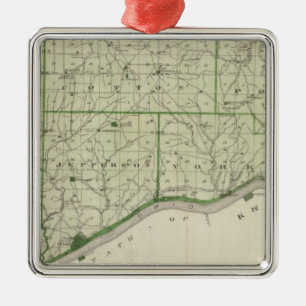 Ornement En Métal Carte du comté de Switzerland