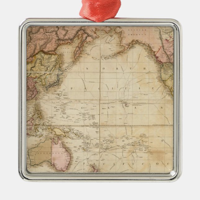 Ornement En Métal Carte du monde (Devant)