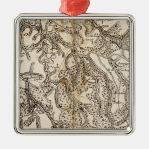 Ornement En Métal Carte du Morvan Atlas