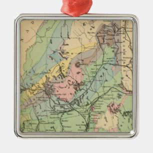 Ornement En Métal Carte géologique du Maine