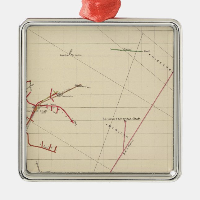 Ornement En Métal Cartes de mine de Comstock numéro VIX (Devant)