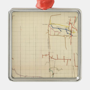 Ornement En Métal Cartes des mines de charbon numéro V