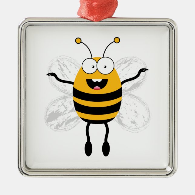 Ornement En Métal Cartoon Bee (Devant)