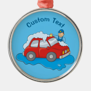 Ornement En Métal Carwashington Man