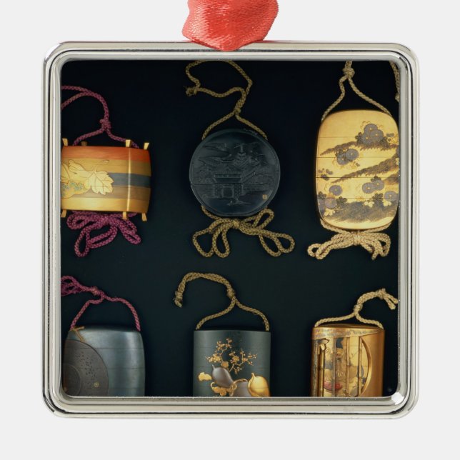 Ornement En Métal Cas d'Inro, 19ème siècle (Devant)