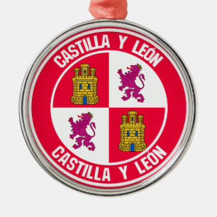 Ornement En Métal Castilla y León Round Emblem