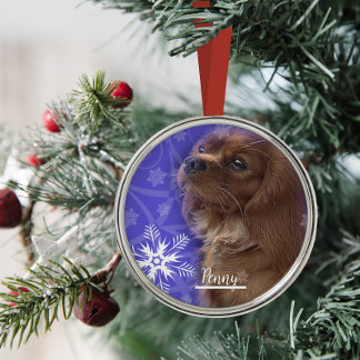 Ornement En Métal Cavalier Spaniel Noël Ornement, Ruby Cavalier