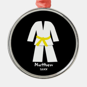 Ornement En Métal Ceinture de jaune de karaté du Taekwondo