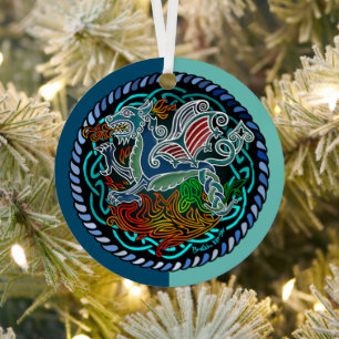 Ornement En Métal Céltique dragon