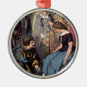 Ornement En Métal Cendrillon vintage adaptant la pantoufle en verre