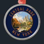 Ornement En Métal Central Park New York Retro Cercle désorganisé<br><div class="desc">Image vectorielle de Central Park. Central Park est un parc urbain entre les quartiers Upper West Side et Upper East Side de Manhattan à New York qui a été le premier parc paysager aux États-Unis.</div>