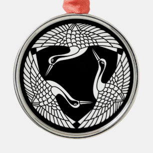 Ornement En Métal Cercle de trois grues