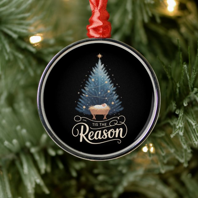 Ornement En Métal C'Est La Raison De La Bible De Noël Religieuse Chr (Arbre)