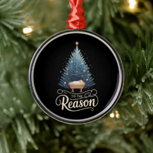 Ornement En Métal C'est la raison de la fête de Noël chrétienne reli