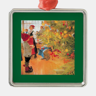 Ornement En Métal C'est le temps de Noël de nouveau - Garçon regarda