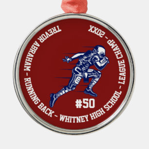 Ornement En Métal Championne de football Championne de l'équipe de M