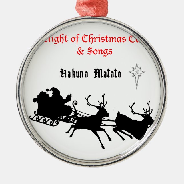 Ornement En Métal Chanter le long de Noël - Carols & Festive Joy (Devant)