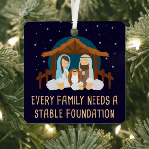 Ornement En Métal Chaque famille a besoin d'une fondation stable - N