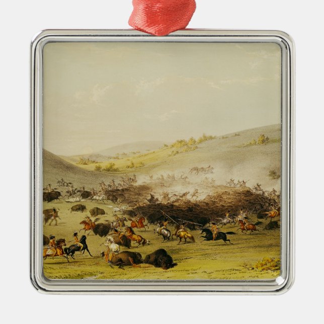 Ornement En Métal Chasse de Buffalo, bordure, c.1832 (Devant)