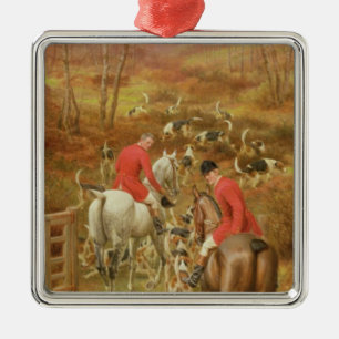 Ornement En Métal Chasse Scene, 1906