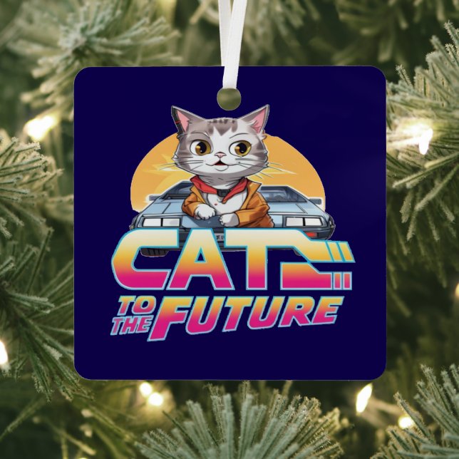Ornement En Métal Chat vers le futur (Insitu)