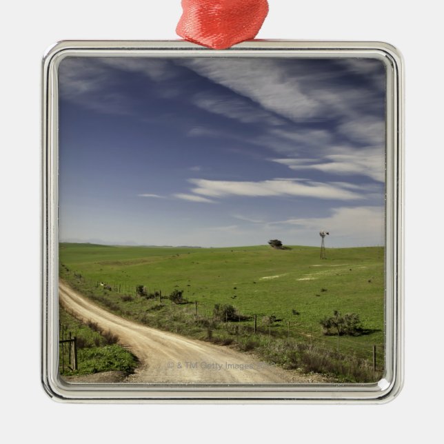 Ornement En Métal Chemin d'exploitation tortillant entre les champs (Devant)