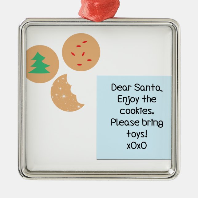 Ornement En Métal Cher Père Noël - Apportez des jouets (Devant)