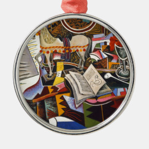 Ornement En Métal Cheval Pipe Fleur rouge par Joan Miro