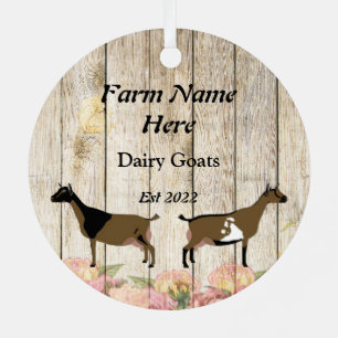 Ornement En Métal Chèvre laitière naine nigériane - Temps de lait