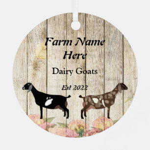 Ornement En Métal Chèvre laitière nubienne - Temps de lait