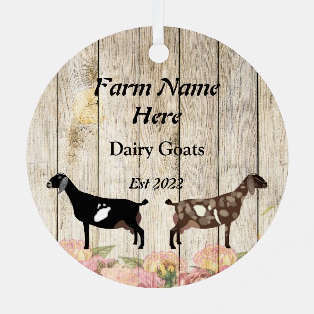 Ornement En Métal Chèvre laitière nubienne - Temps de lait (Verso)