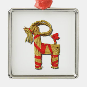 Ornement En Métal Chèvre scandinave Julbok de Noël de paille de No