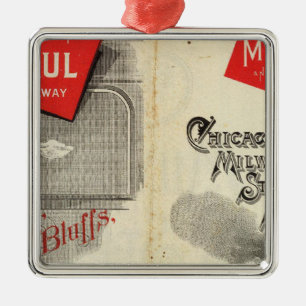 Ornement En Métal Chicago Milwaukee et chemin de fer de St Paul