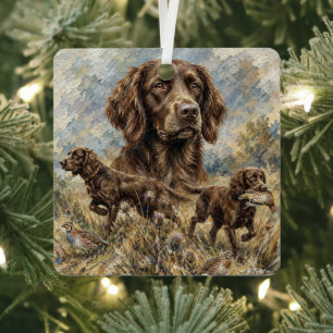 Ornement En Métal Chien de chasse Deutsch Langhaar