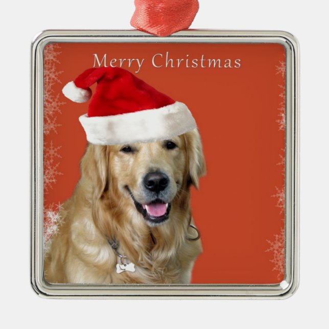 Ornement En Métal Chien de Noël (Devant)