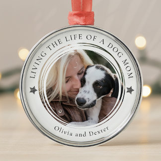 Ornement En Métal Chien Maman Photo Keepsaké personnalisé