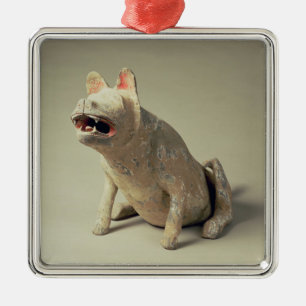 Ornement En Métal Chien posé par poterie chinoise tôt, tombe