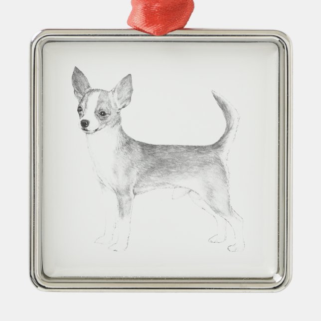 Ornement En Métal Chihuahua (Devant)