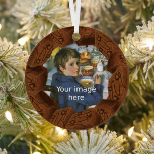 Ornement En Métal Chocolat Brownie Traybake Gâteaux autour de la pho