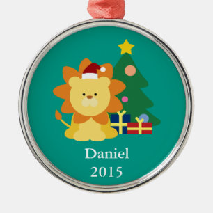 Ornement En Métal Christmas Lion
