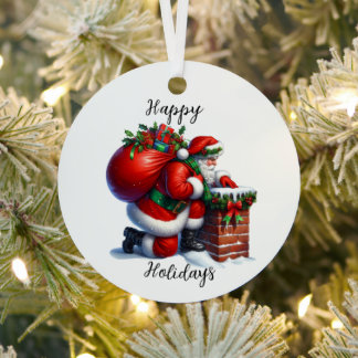 Ornement En Métal Christmas Metal Circle Ornament