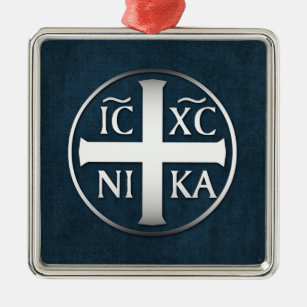 Ornement En Métal Christogram ICXC NIKA Jésus conquiert