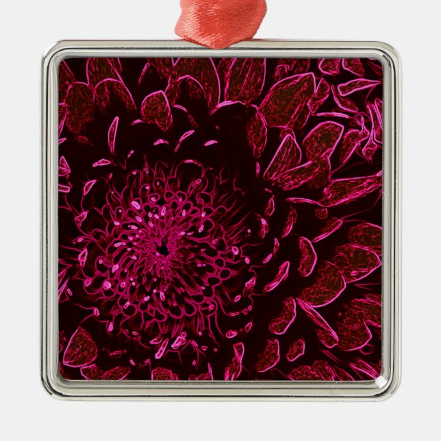 Ornement En Métal Chrysanthème (Devant)