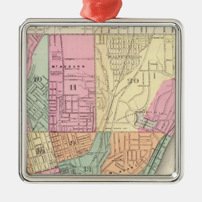 Ornement En Métal Cincinnati, Ohia (Devant)