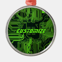 Circuit imprimé PCB Cyber Green personnalisé Tech